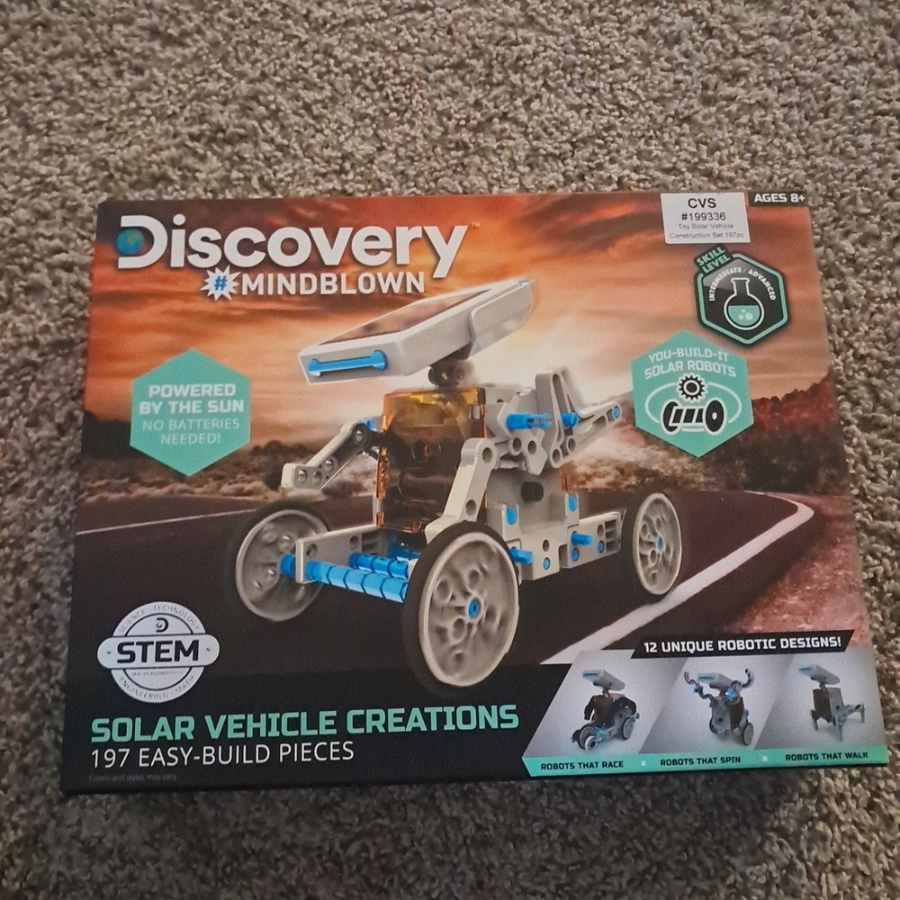 Discovery Mindblown Solar Vehicle Kit - Blue and White